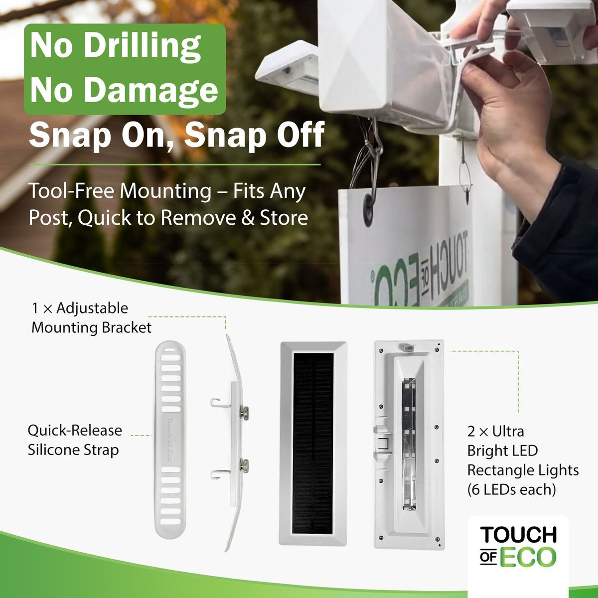 Liteagent Pro Solar LED Post Lights (Set of 2) product image