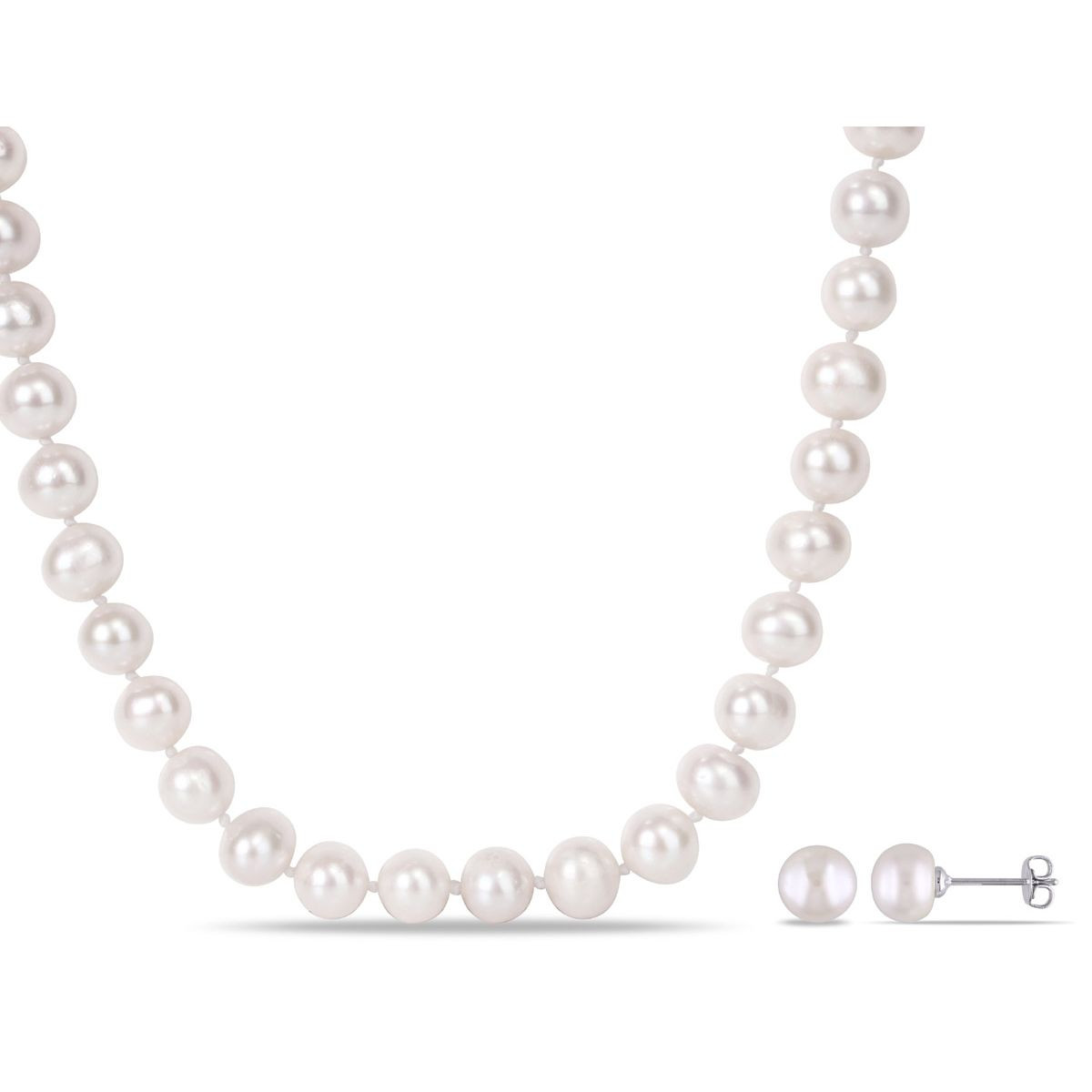 Freshwater Cultured Pearl 9-10mm Necklace and Earring Set product image