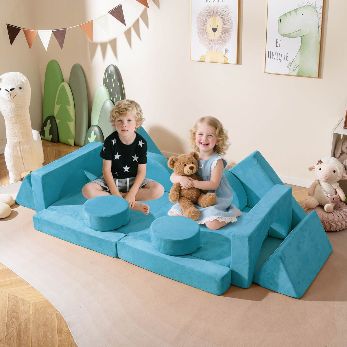 Kids' Modular Play Sectional Sofa (14 Pieces) product image