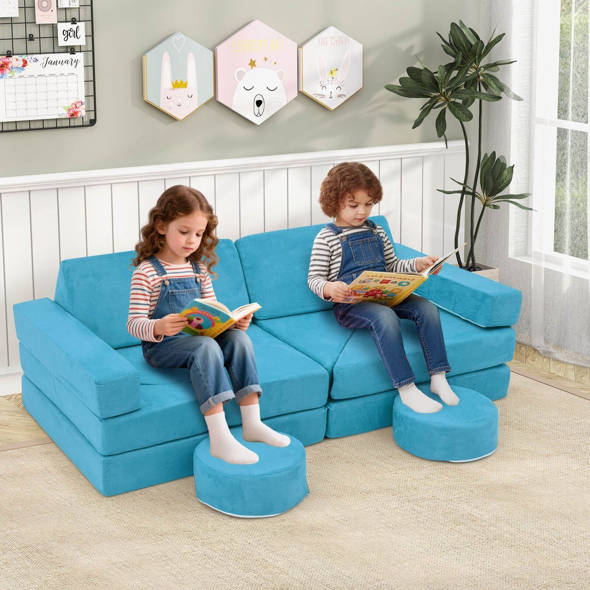 Kids' Modular Play Sectional Sofa (14 Pieces) product image