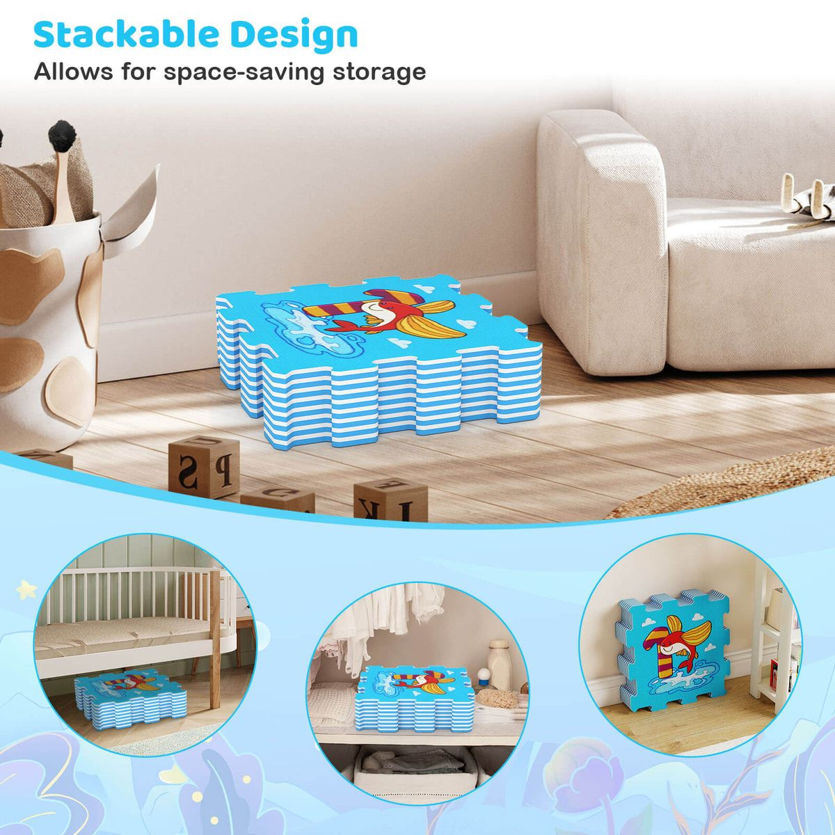 Kids' Foam Puzzle Play Mat (8-Pieces) product image