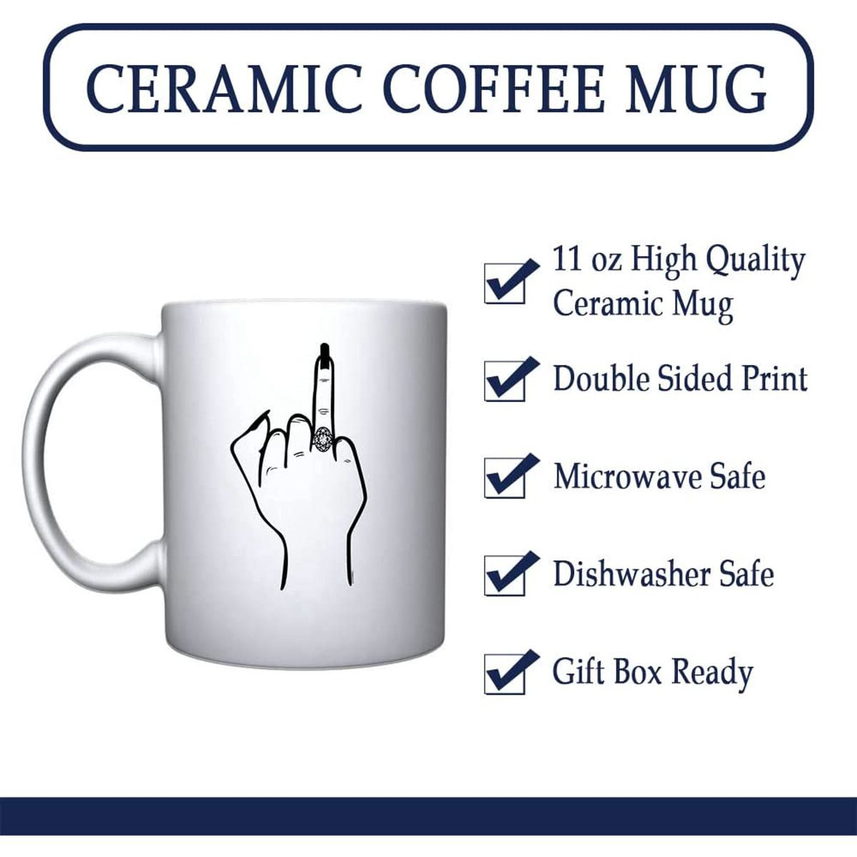 Engagement Ring Finger Coffee Mug  product image