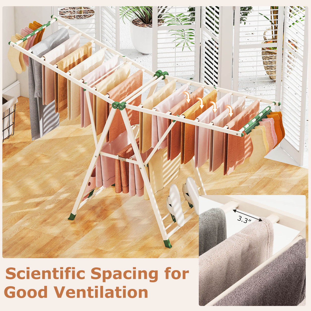 Foldable Metal Laundry Drying Rack product image