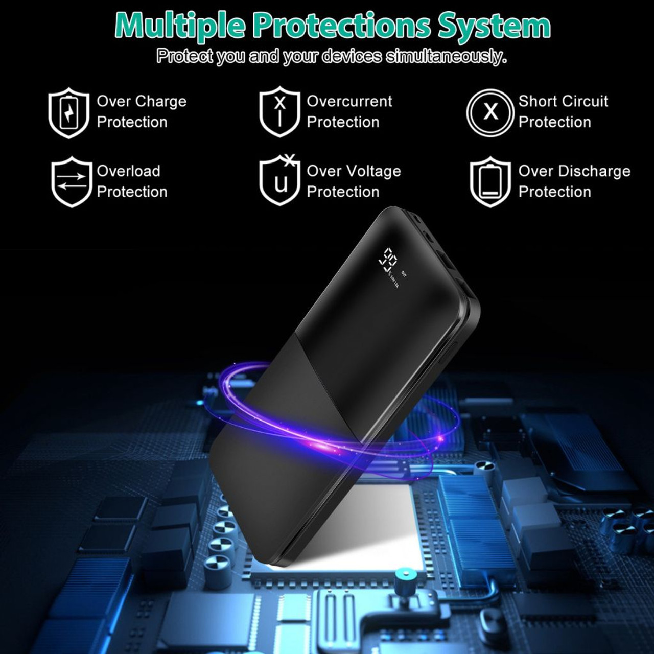 PowerMaster™ 20,000mAh Portable Power Bank with Dual USB Ports product image