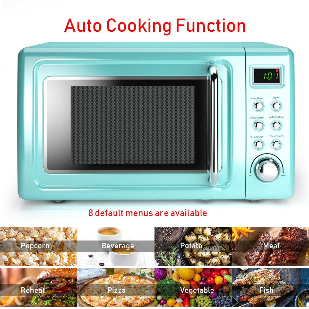 Retro Countertop Microwave Oven product image