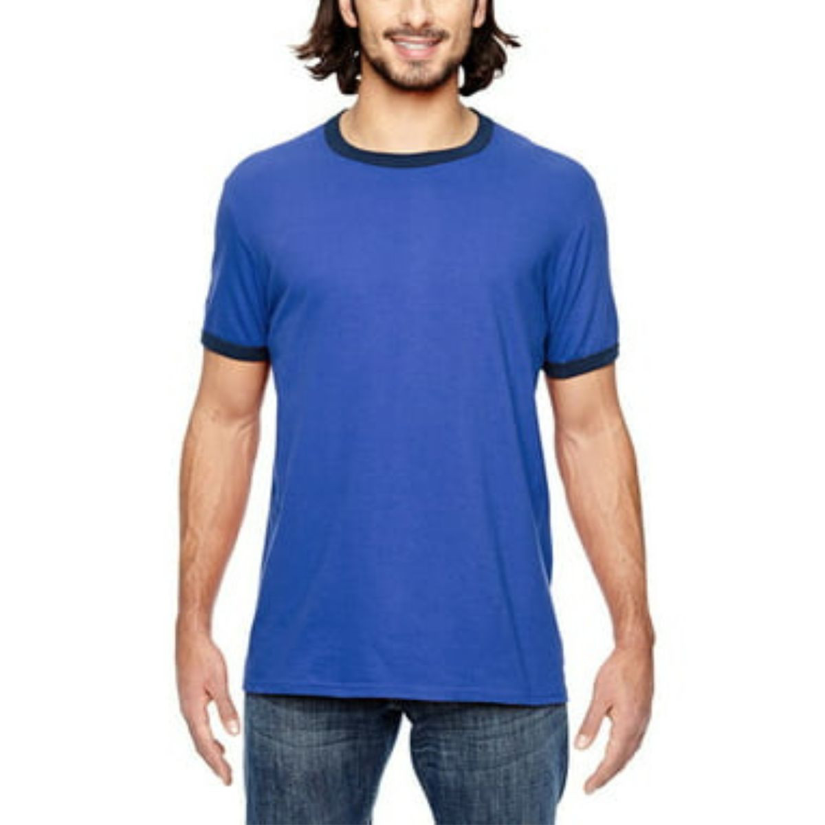 Anvil Adult Lightweight Ringer T-Shirt (Small) product image