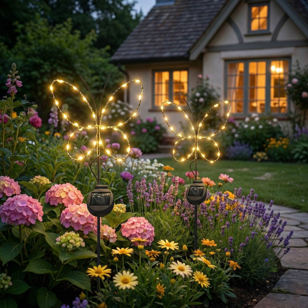 Solar Powered LED Garden Stake Light (Set of 2) product image