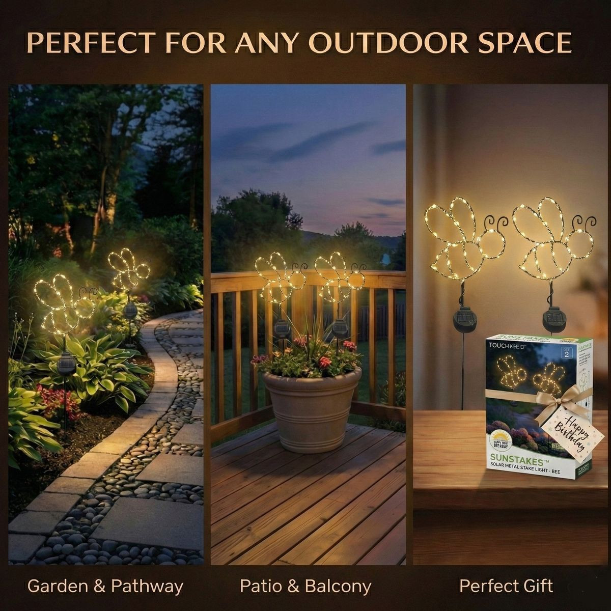 Solar Powered LED Garden Stake Light (Set of 2) product image