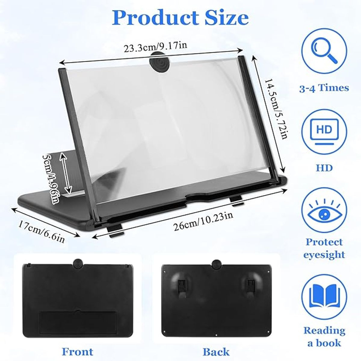 3D HD Mobile Projector Screen Stand for Movies and Videos product image