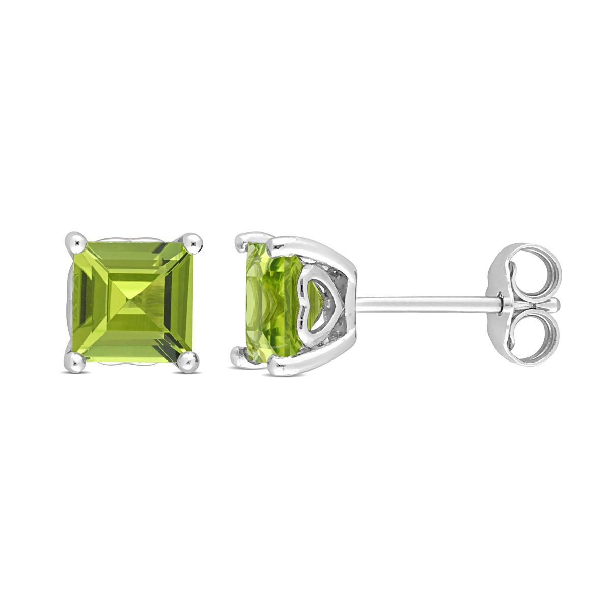 2.40 Carat (ctw) Square Peridot Solitaire Stud Earrings  product image