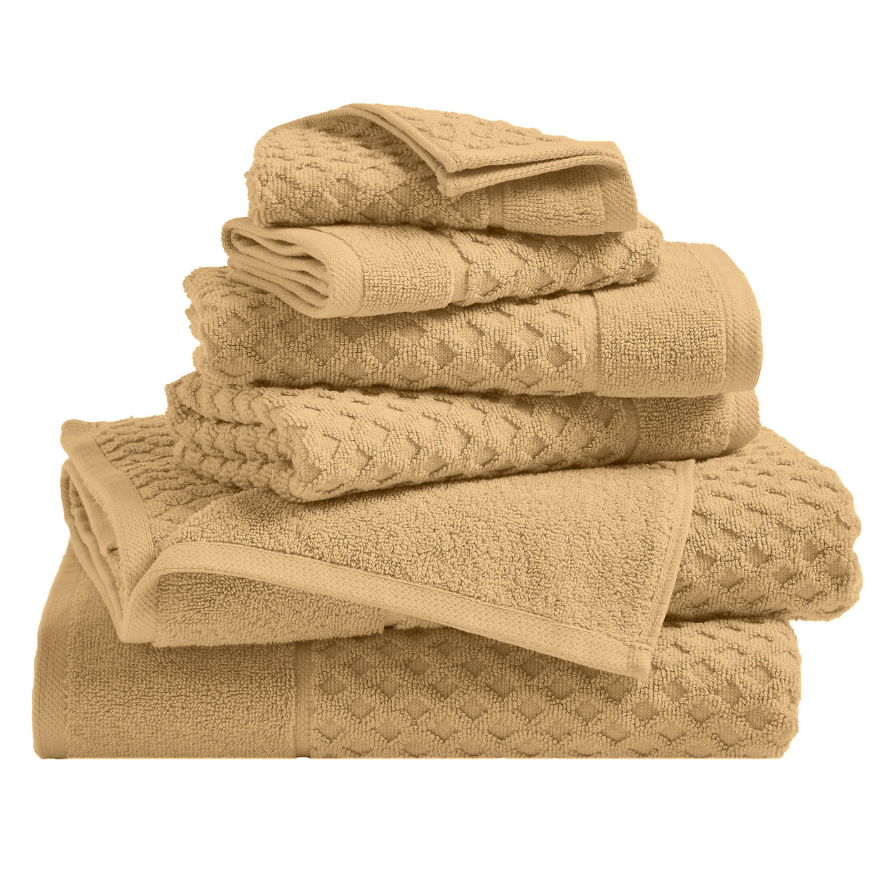 Waffle Diamond Bath Towels (2, 4, or 6-Pack) product image