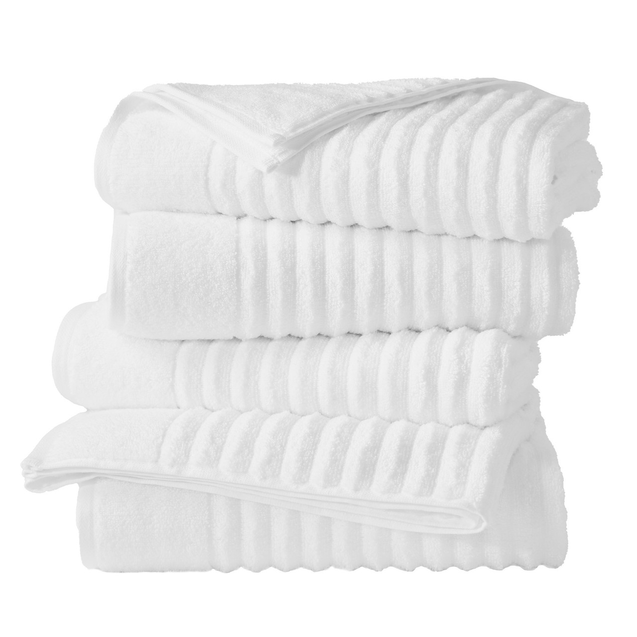 Ribbed Cotton Bath Towels (2, 4 or 6- Pack) product image