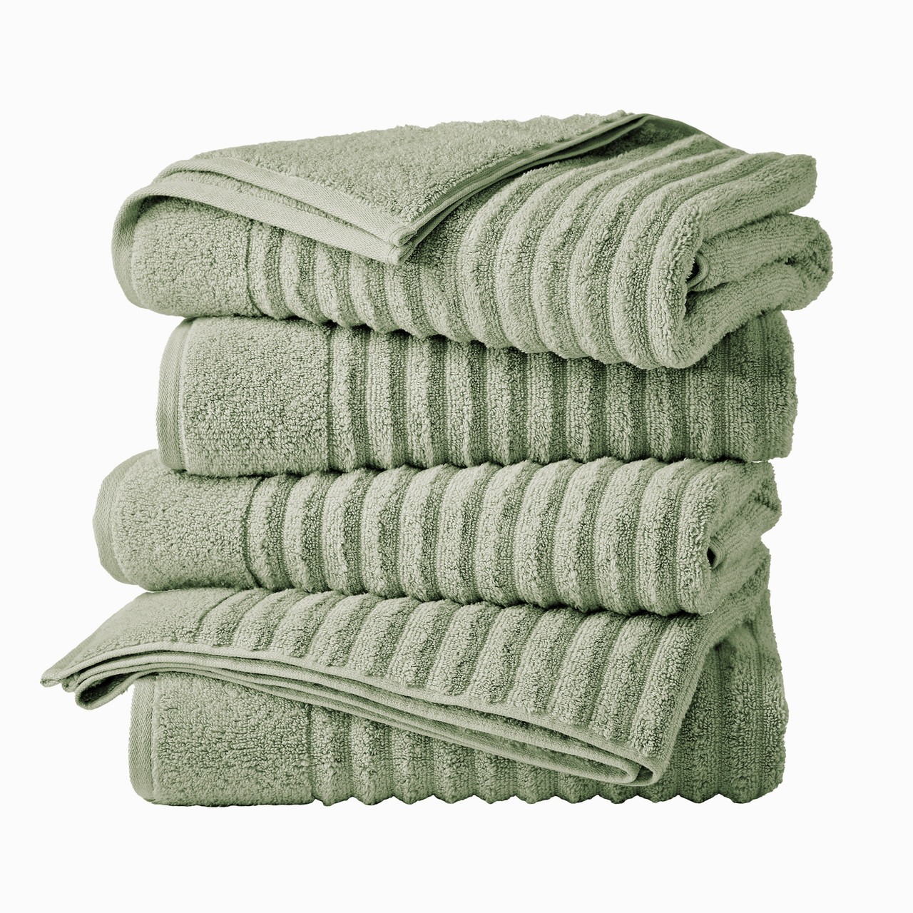 Ribbed Cotton Bath Towels (2, 4 or 6- Pack) product image