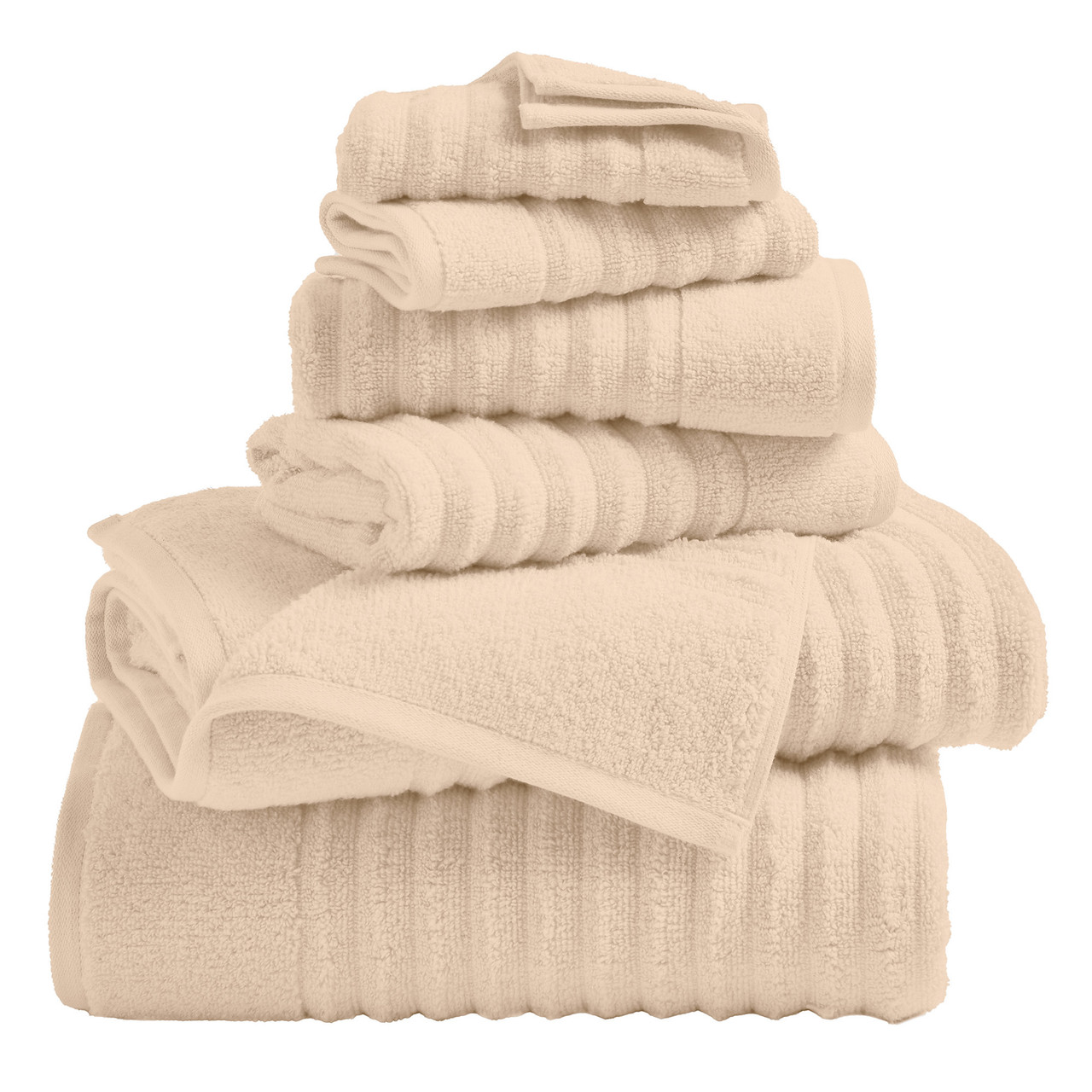 Ribbed Cotton Bath Towels (2, 4 or 6- Pack) product image