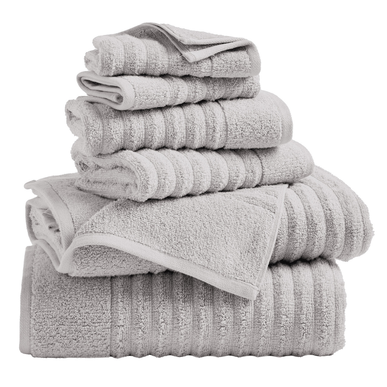 Ribbed Cotton Bath Towels (2, 4 or 6- Pack) product image
