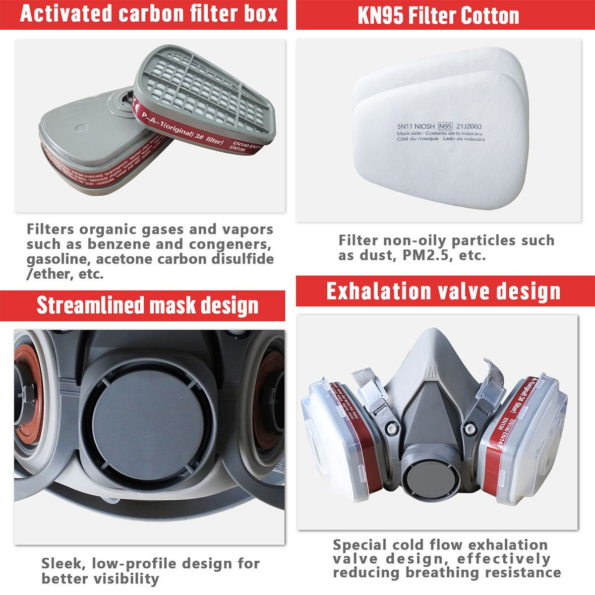 7 In 1 Half Face Filter Mask (2-Pack) product image