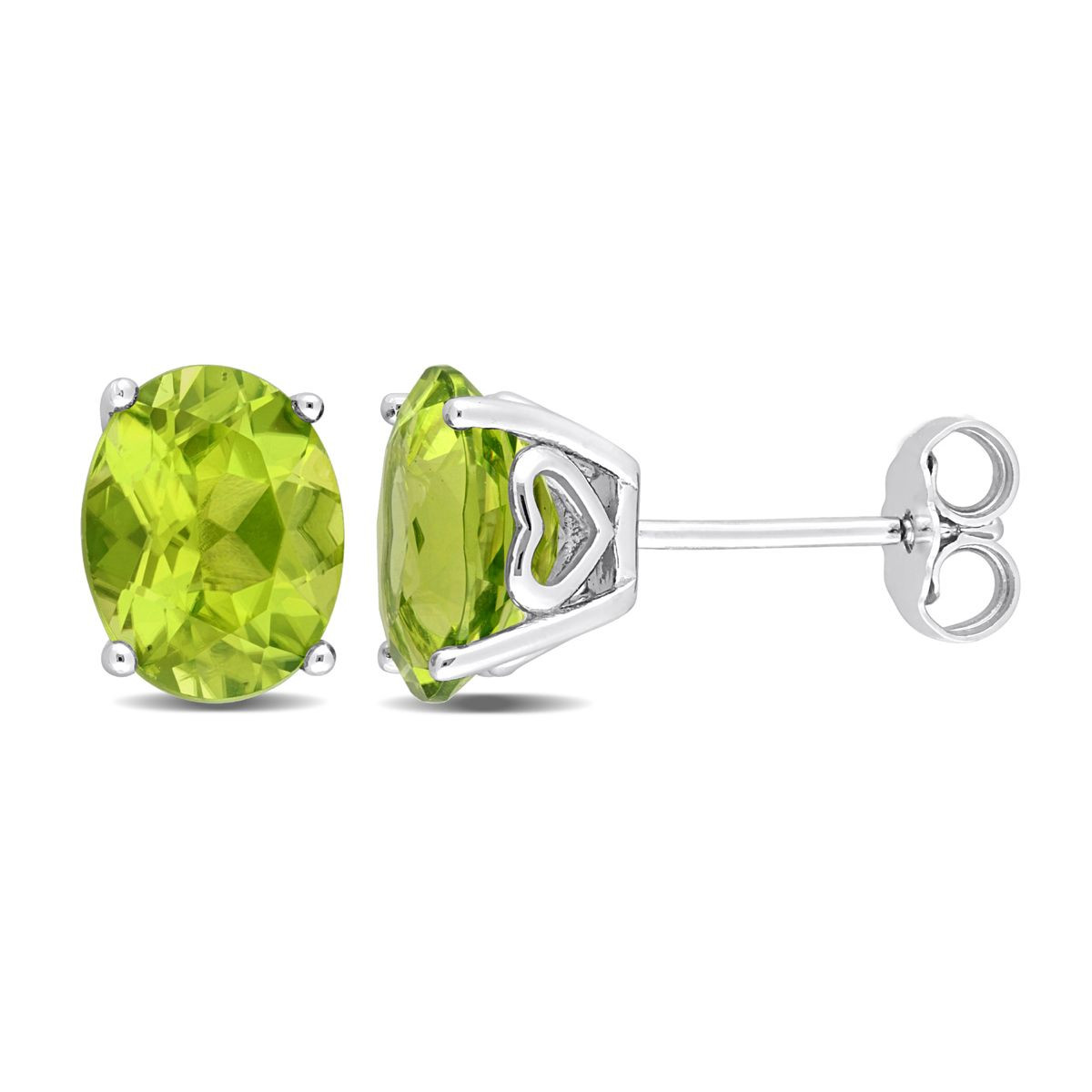 3.80 Carat (ctw) Peridot Oval Stud Earrings product image