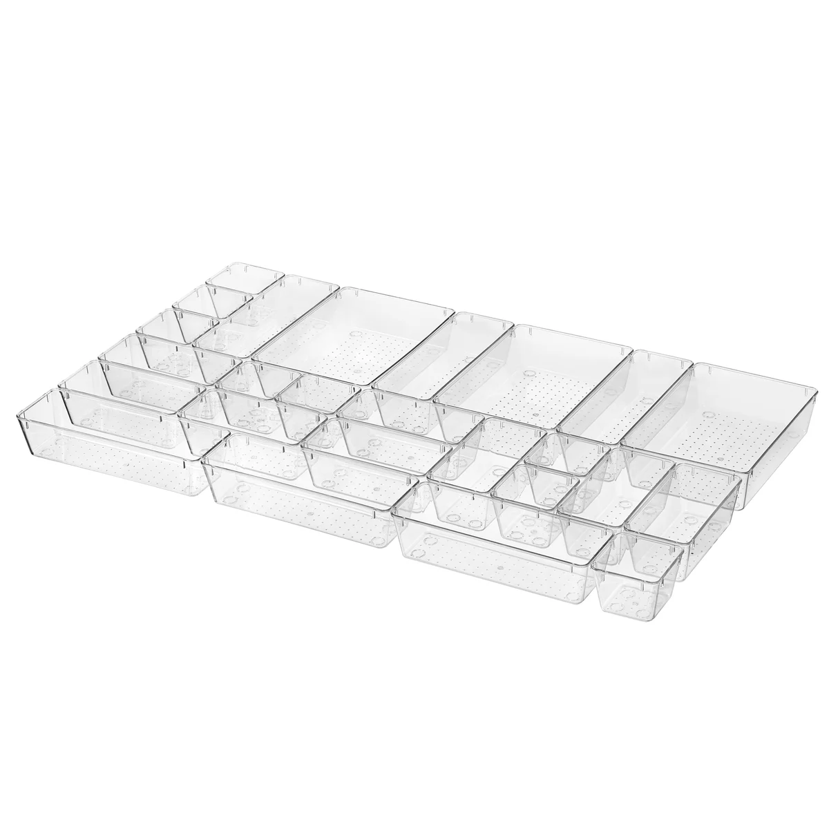 Clear Plastic Drawer Organizer Set (25 pieces) product image