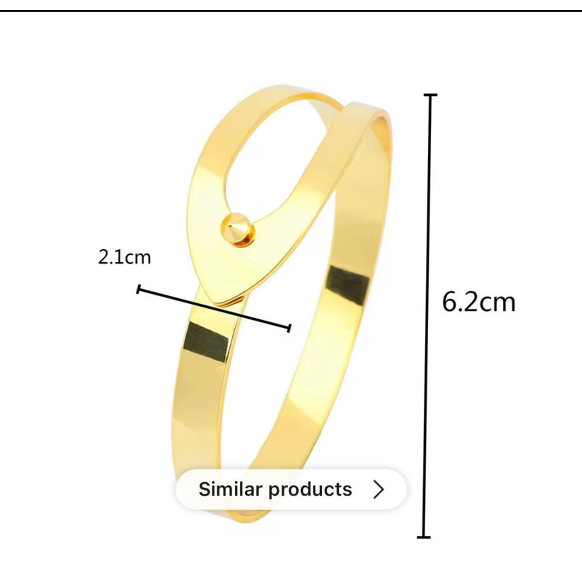 Gold-Plated Modern Wrap Bangle Bracelet product image
