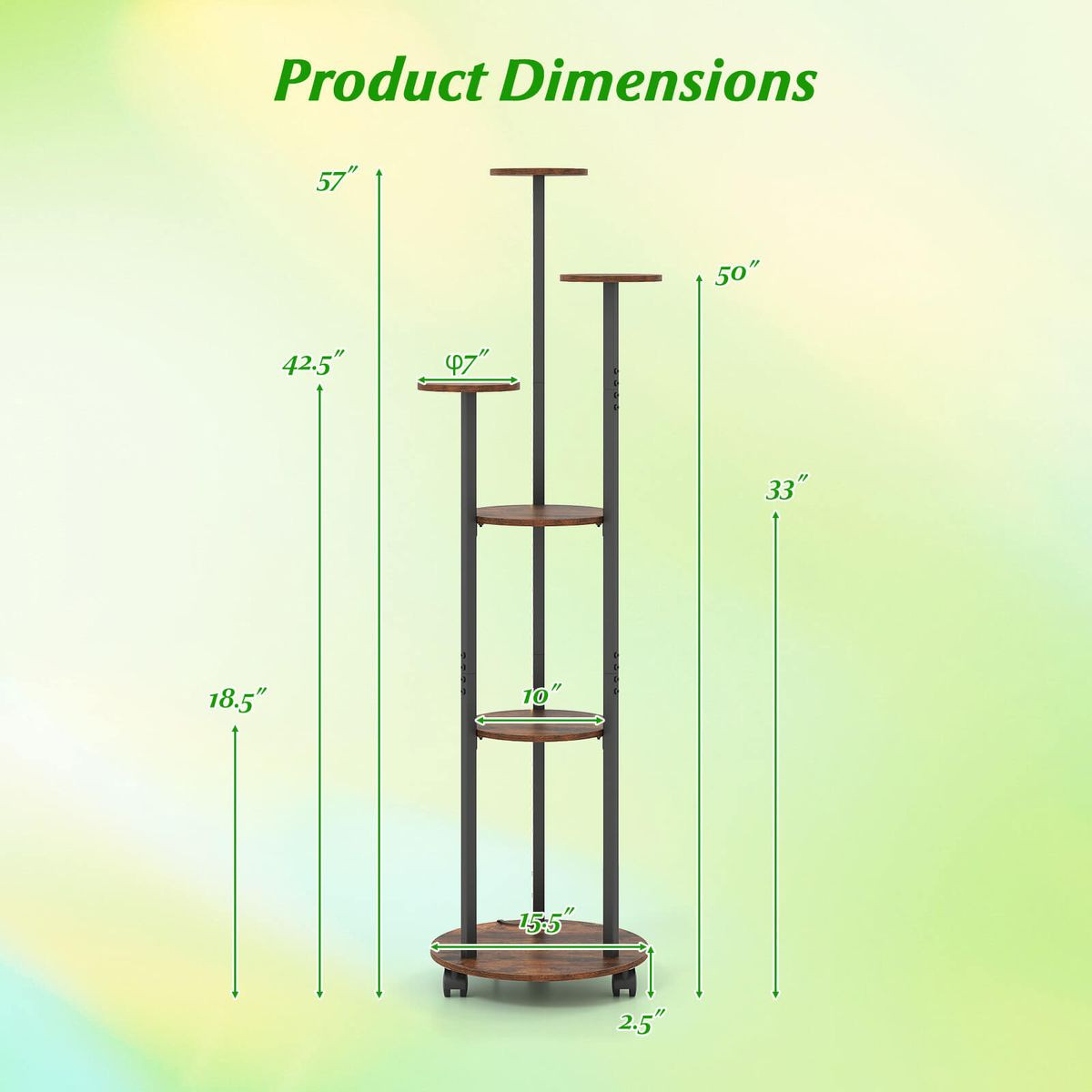 6-tier Plant Stand with RGB Light product image