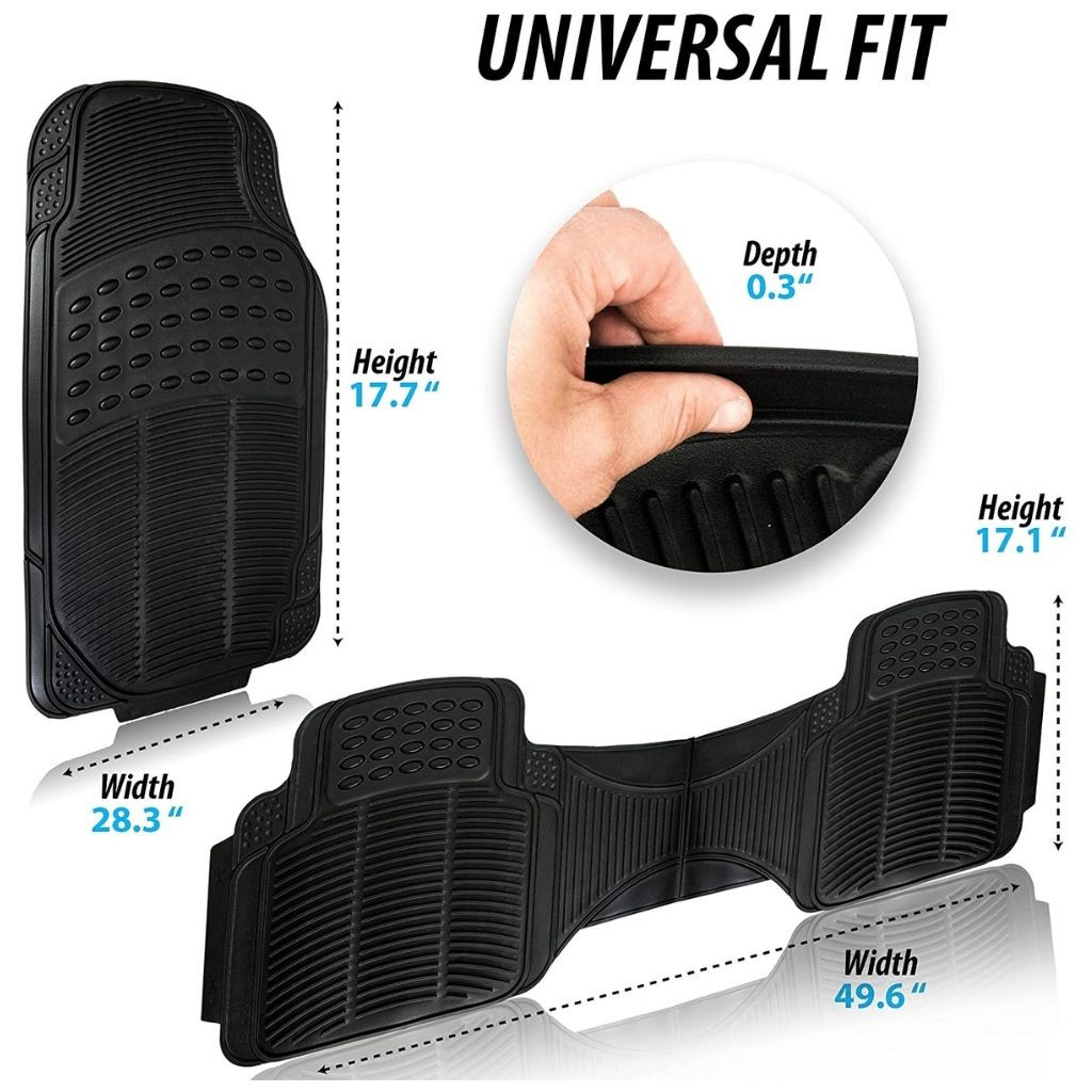 Zone Tech® All-weather Rubber Universal Fit Floor Mats product image