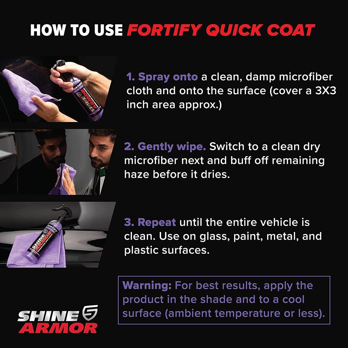 Shine Armor Car Wax Spray and Ceramic Coating (3-Pack) product image
