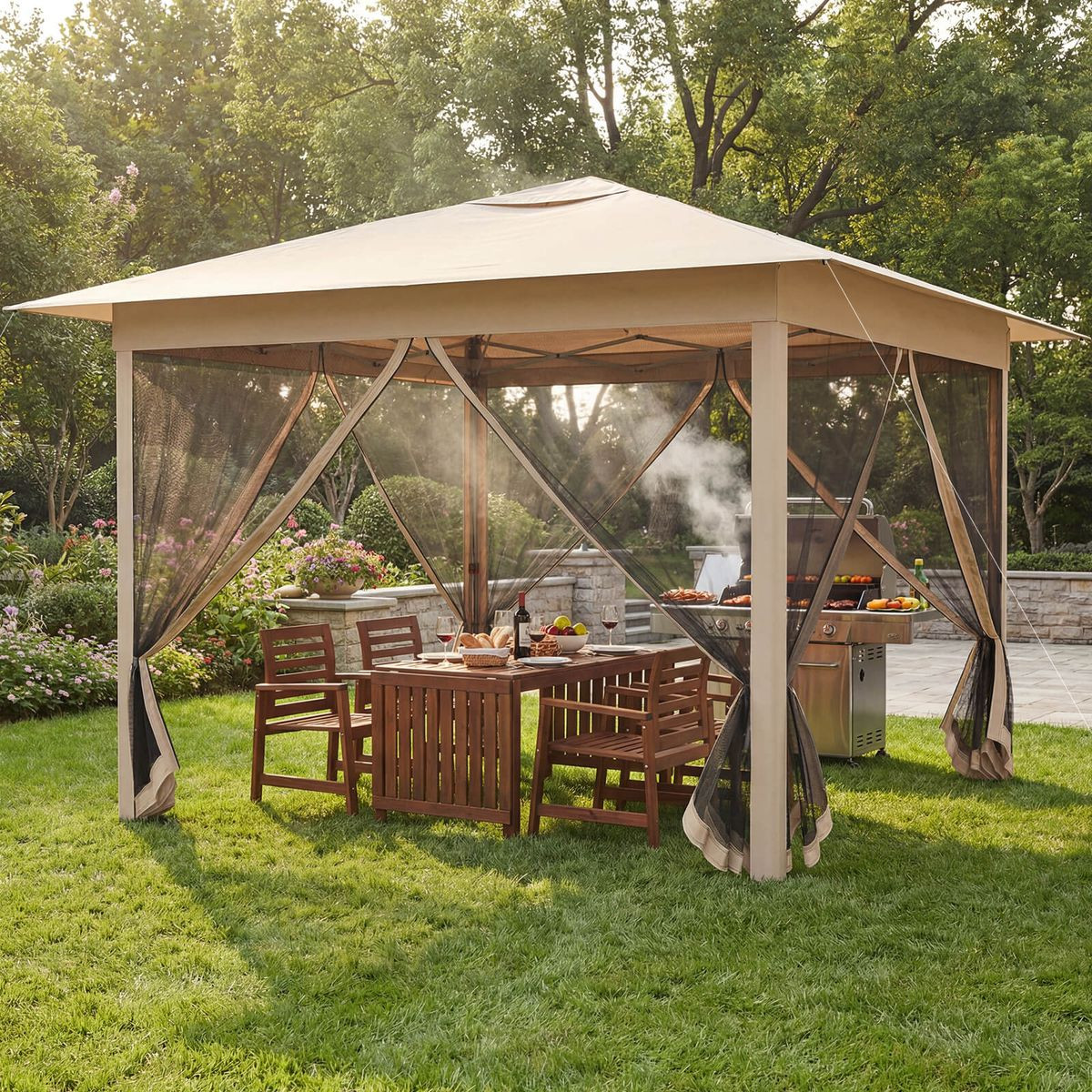 Easy Pop-up Canopy with Mesh Screen Netting product image