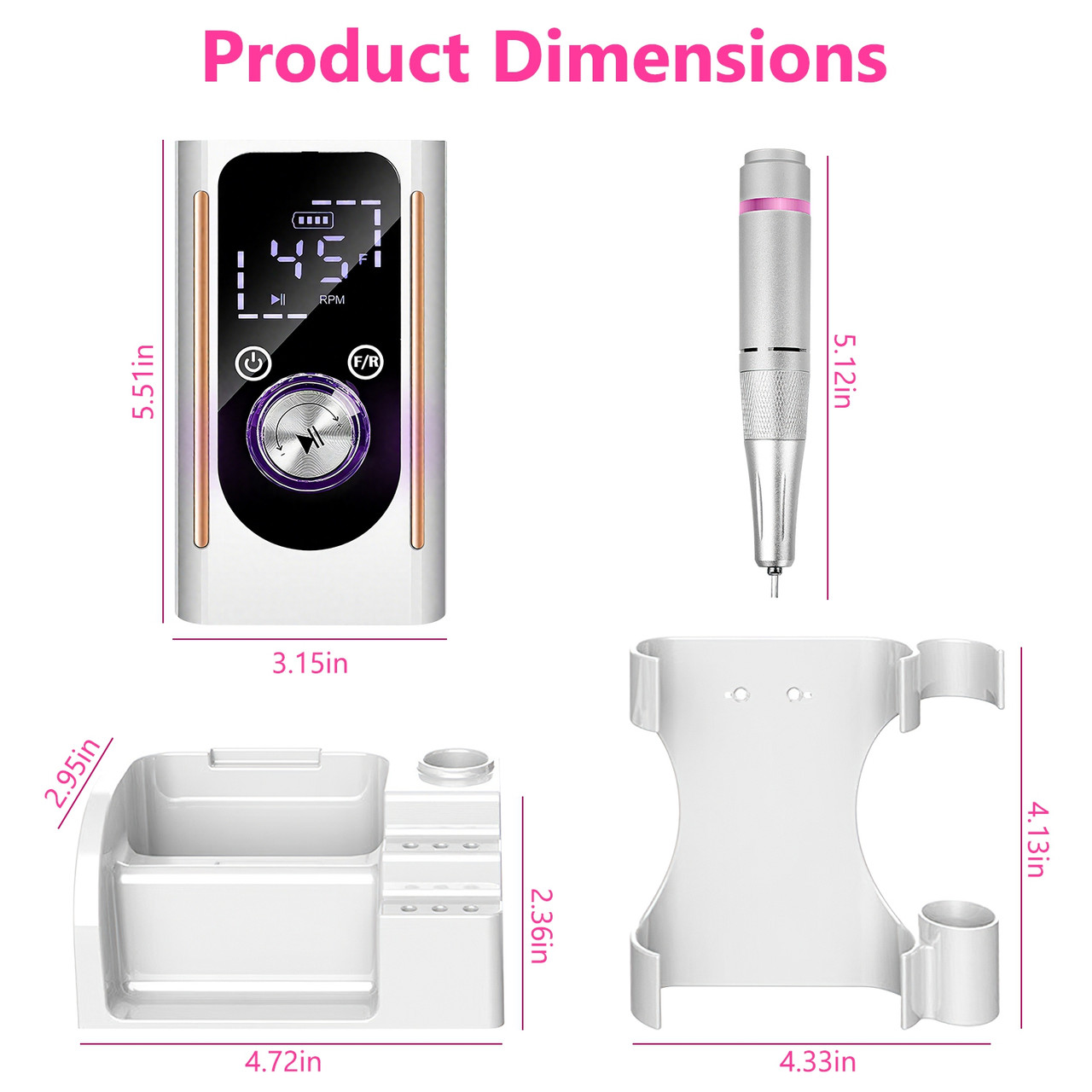 Cordless Electric Nail Drill Kit product image