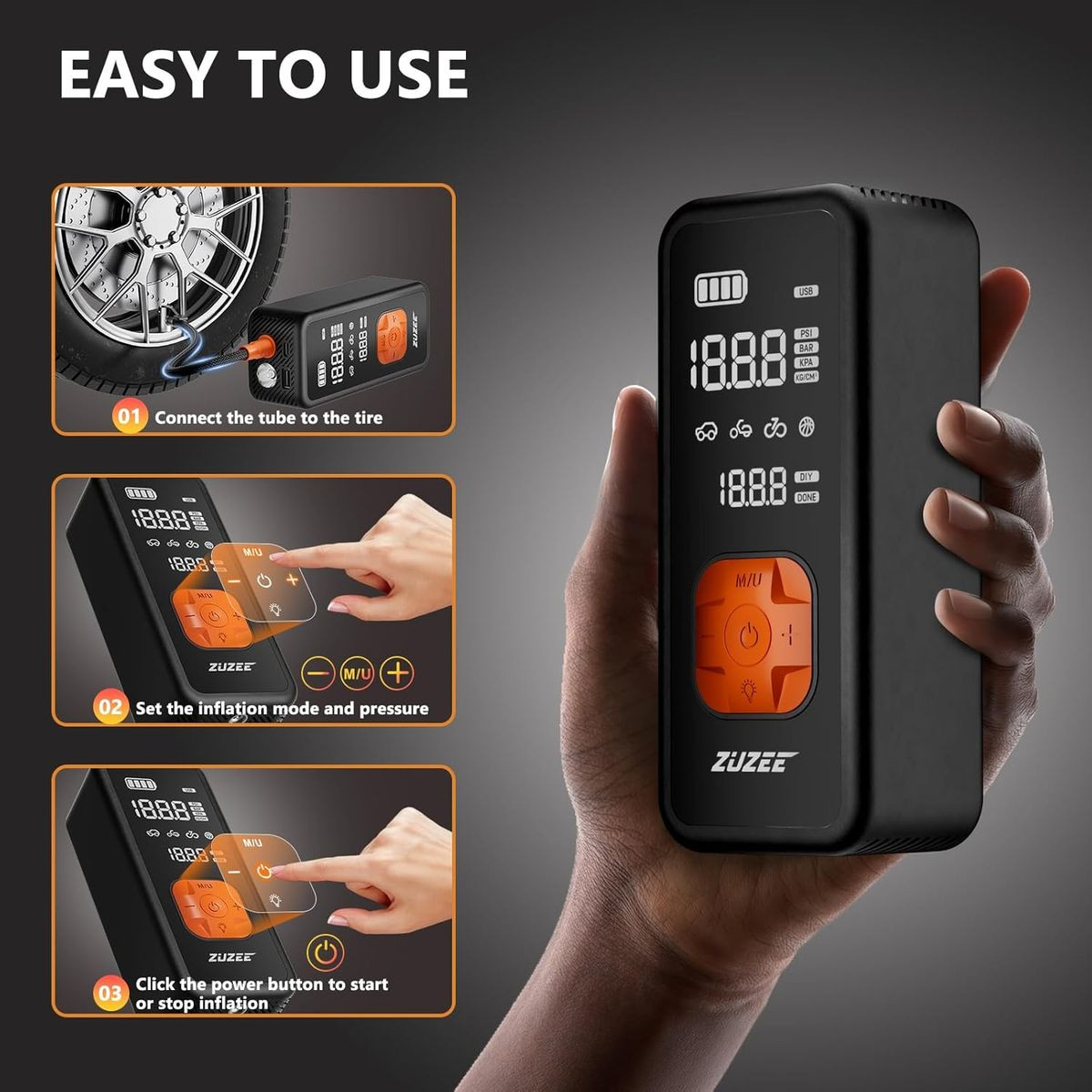 Portable Air Compressor and Tire Inflator product image