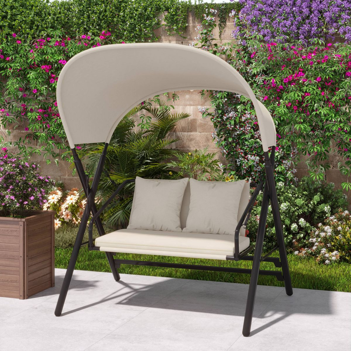 Outdoor 2-Seat Porch Swing with Canopy product image
