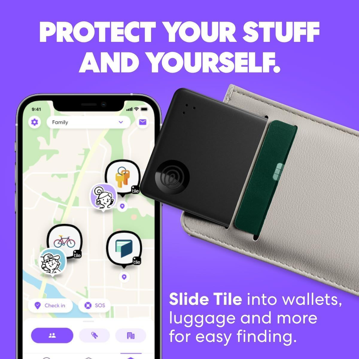 Life360 Tile Slim Wallet Bluetooth Tracker (2-Pack) product image