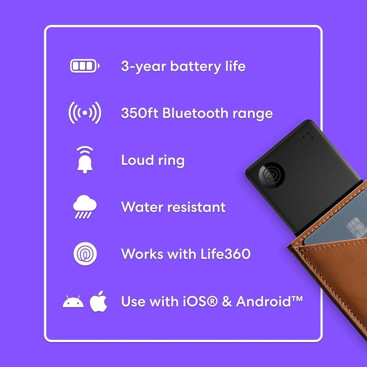 Life360 Tile Slim Wallet Bluetooth Tracker (2-Pack) product image