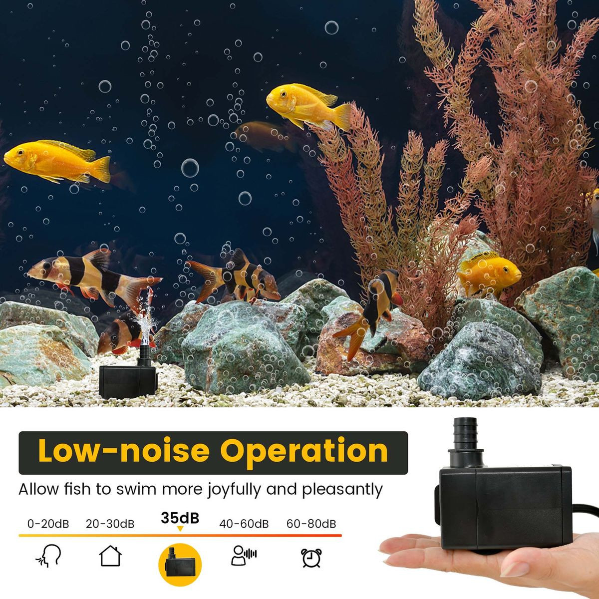 383GPH Submersible Water Pump with 3 Different Nozzles product image