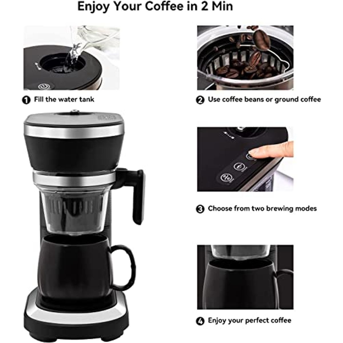 JAVASTARR Coffee Maker and Grinder product image