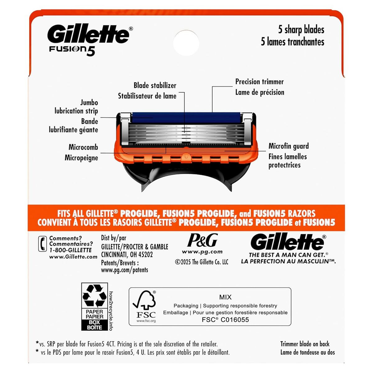 Men's Gillette Fusion5 Razor Refills (8 Refills) product image
