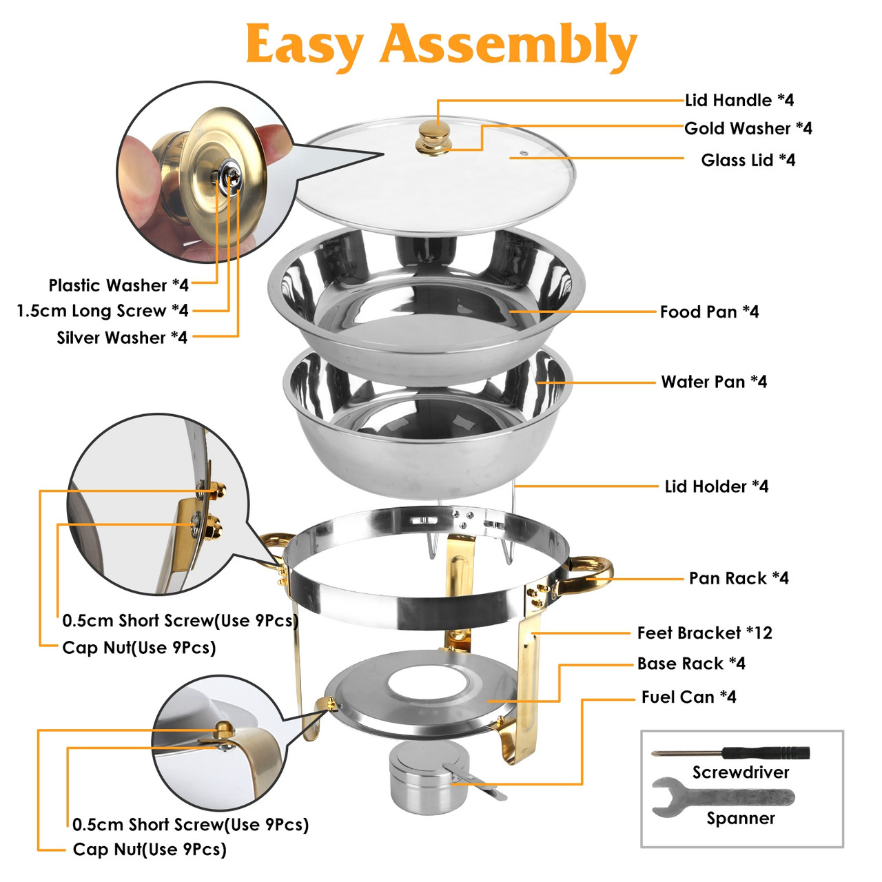 Chafing Dish Buffet Set (4-Pieces) product image