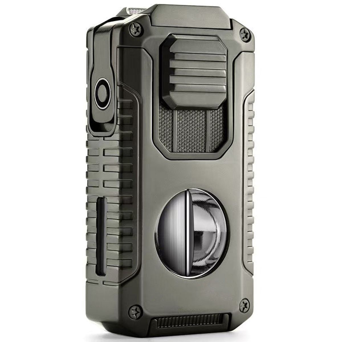 5-in-1 Windproof Metal Lighter with Cigar Cutter product image