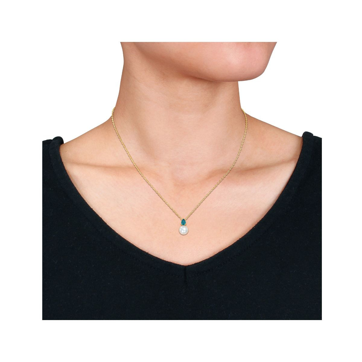 8.5-9mm Freshwater Drop Pearl Pendant Necklace product image