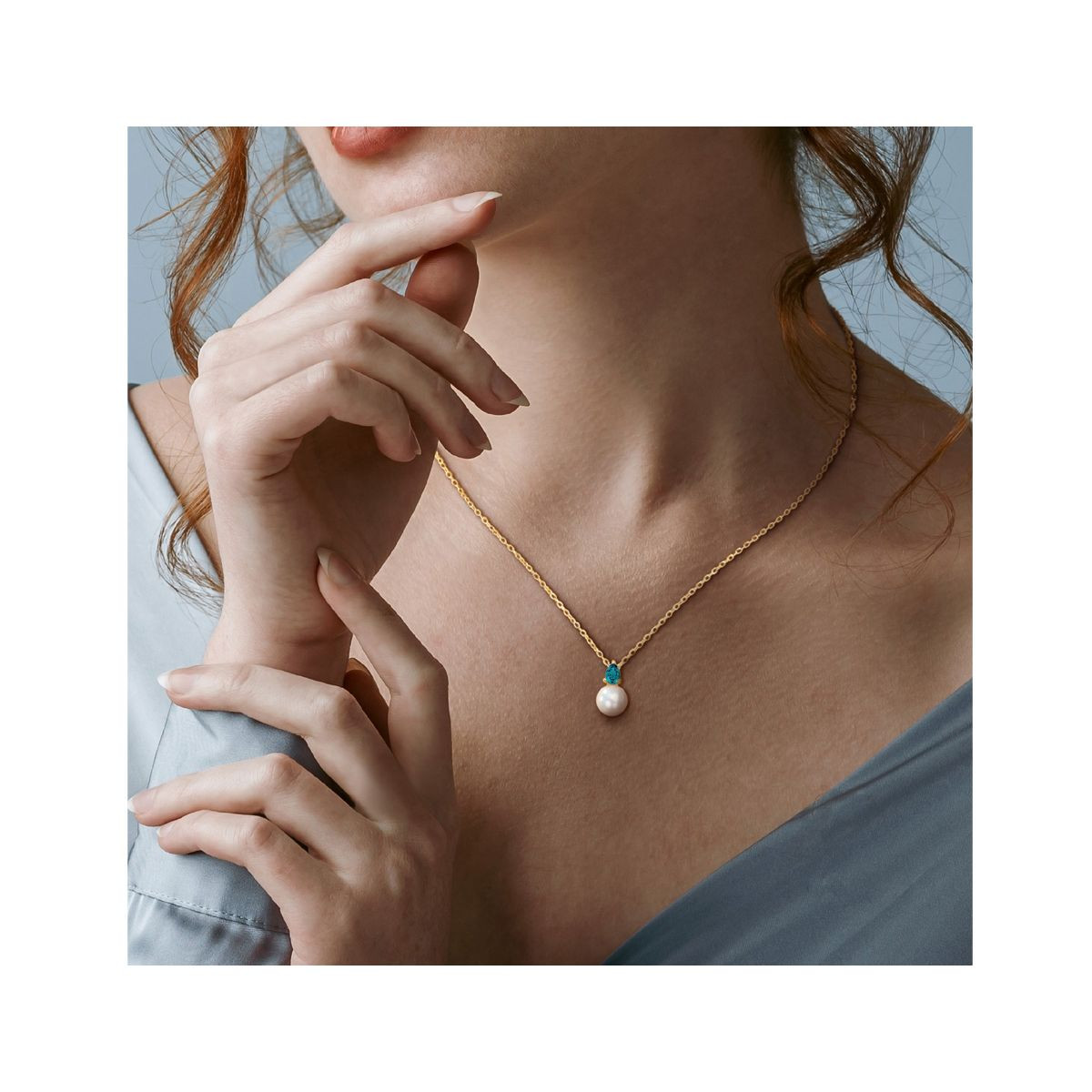 8.5-9mm Freshwater Drop Pearl Pendant Necklace product image