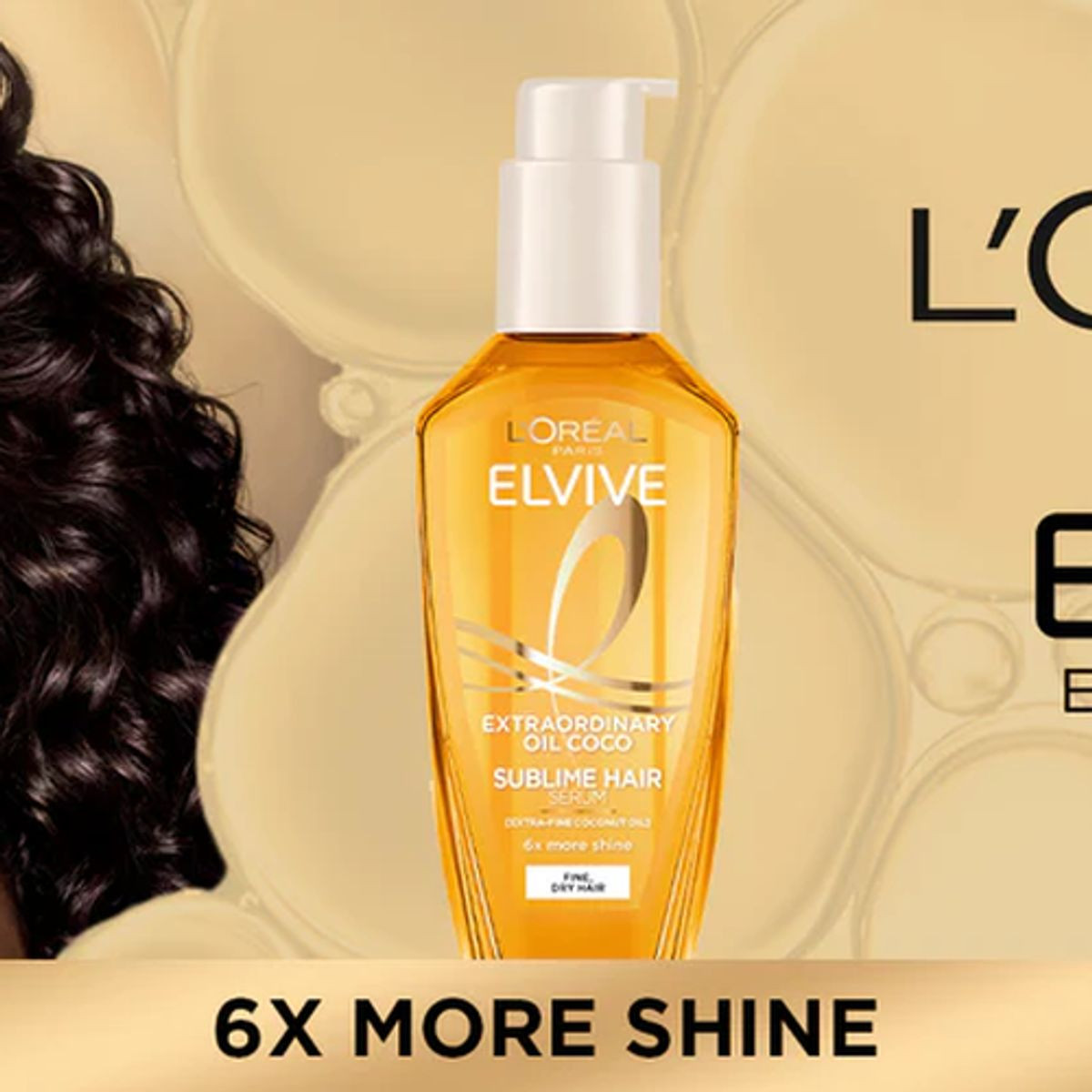 L'Oreal Elvive Extraordinary Coconut Hair Oil (2-Pack) product image