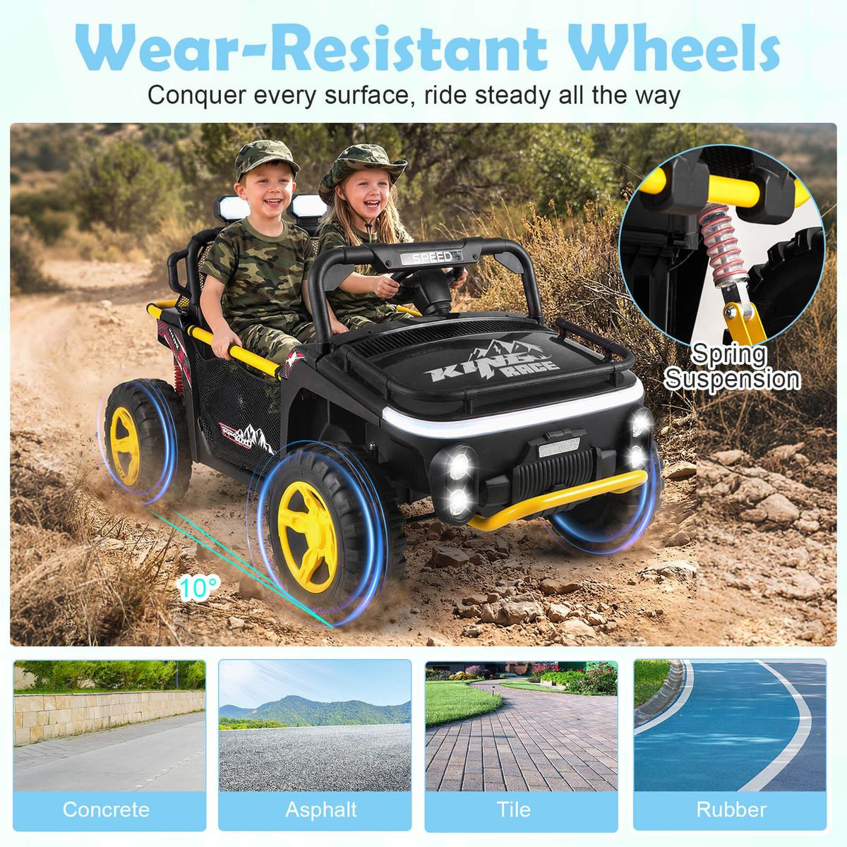 24V 2-Seater Ride-On UTV Truck Car with Remote product image