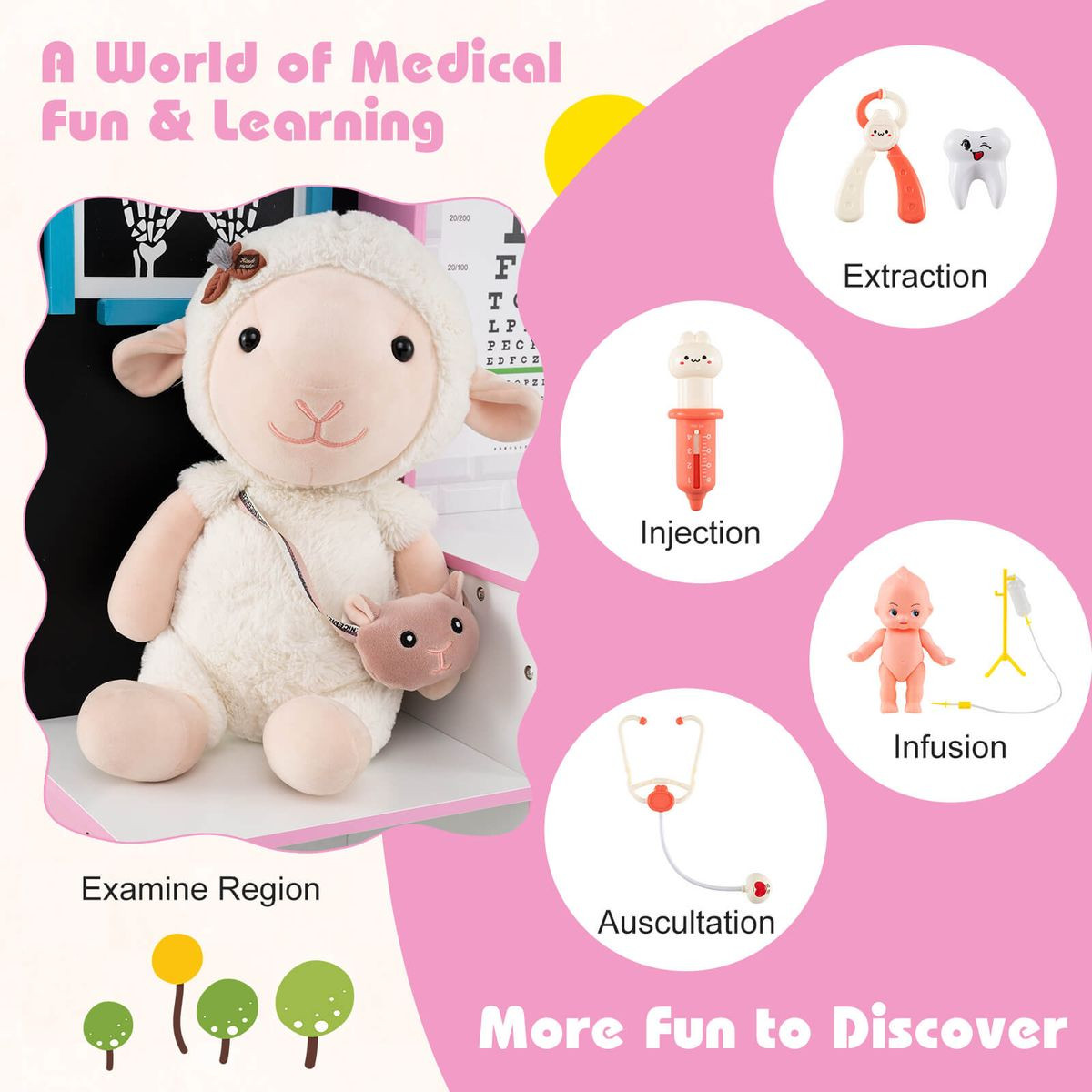 Interactive Medical Playset with Carrying Case and Accessories product image