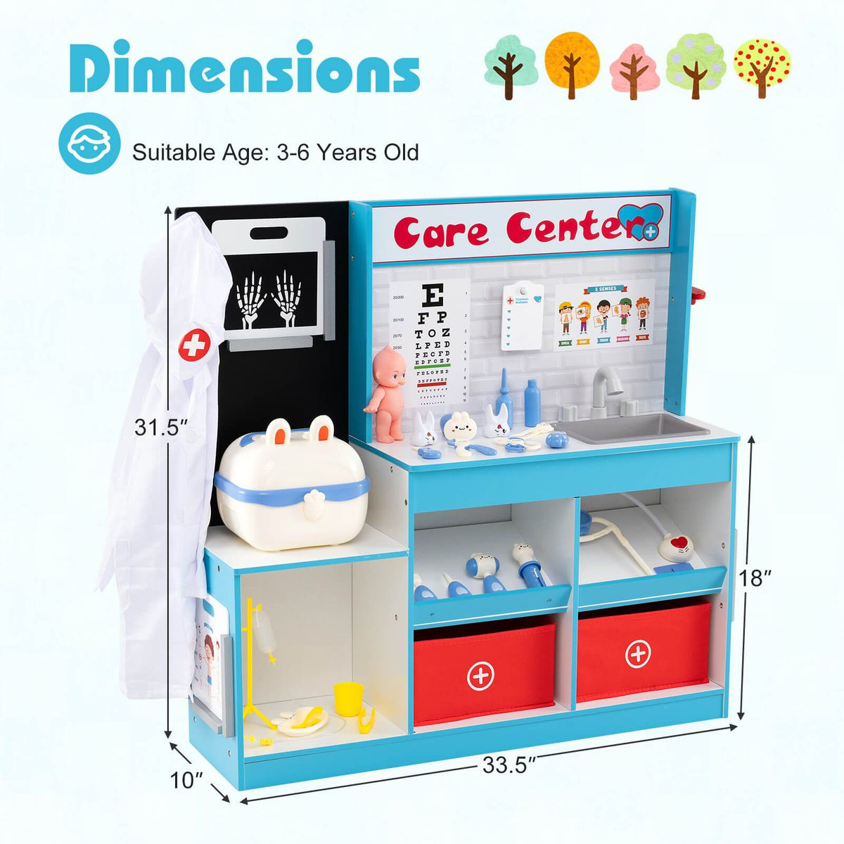 Interactive Medical Playset with Carrying Case and Accessories product image