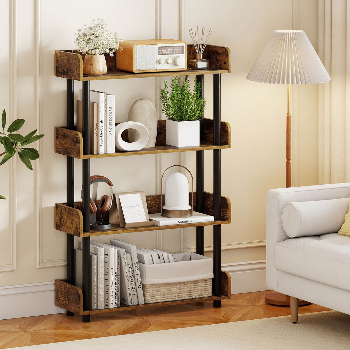 4-Tier Bookshelf with Anti-Tipping Kit  product image