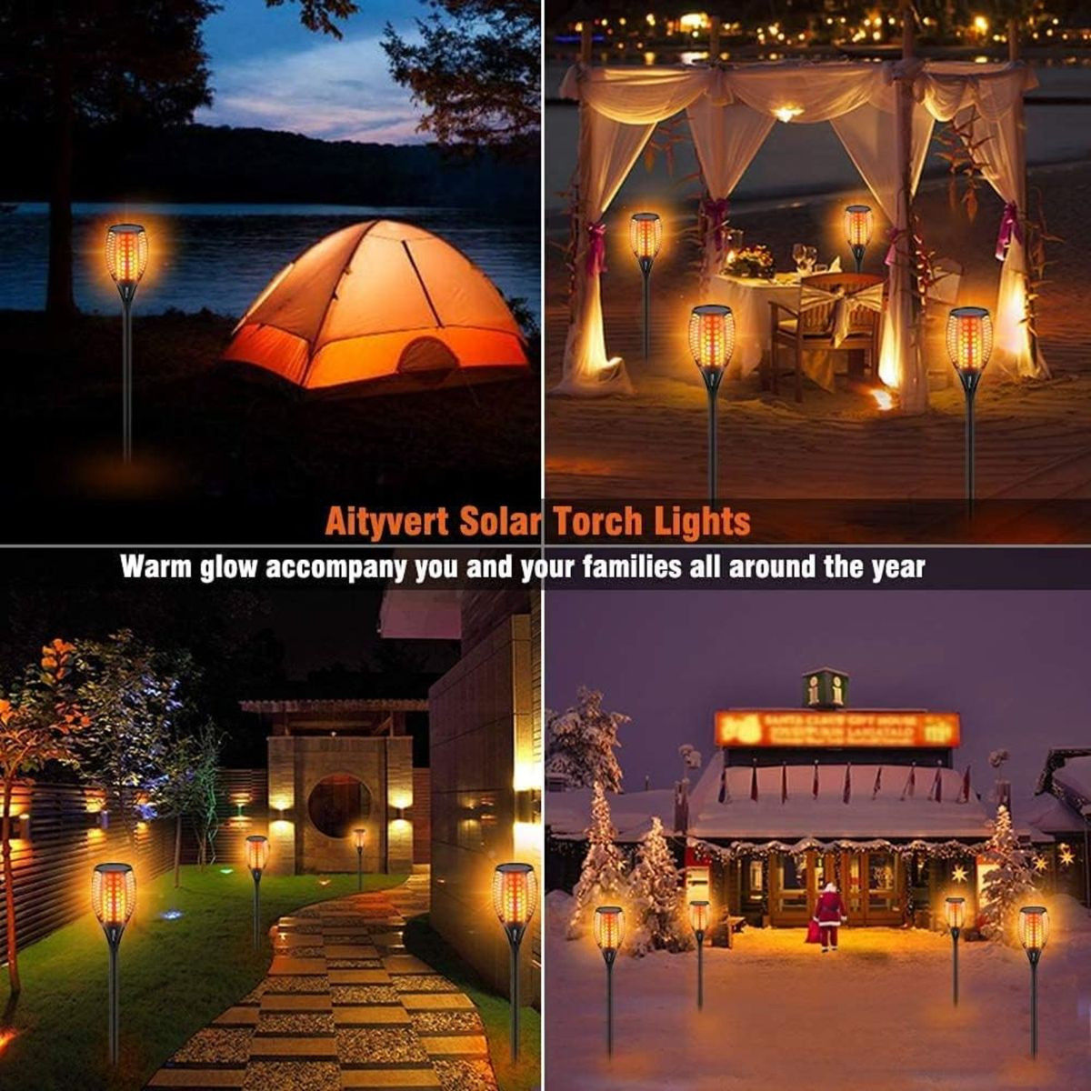 Solar Flame Torch Lights (4-Pack) product image