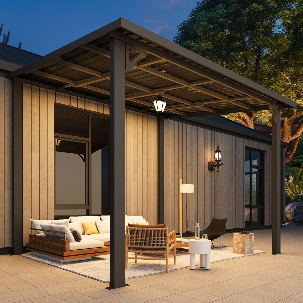 Outdoor Pergola Heavy-Duty Lean-to Metal Awning product image