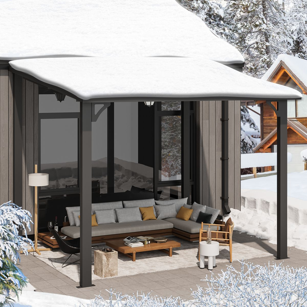 Outdoor Pergola Heavy-Duty Lean-to Metal Awning product image