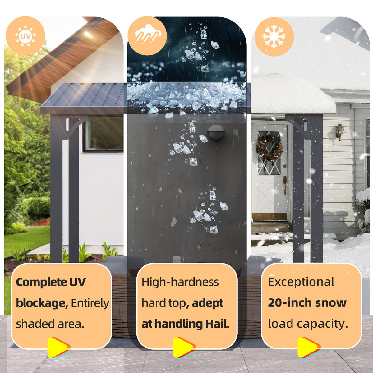 Outdoor Pergola Heavy-Duty Lean-to Metal Awning product image