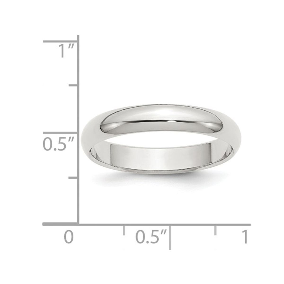 4mm Wedding Band Ring in Sterling Silver product image