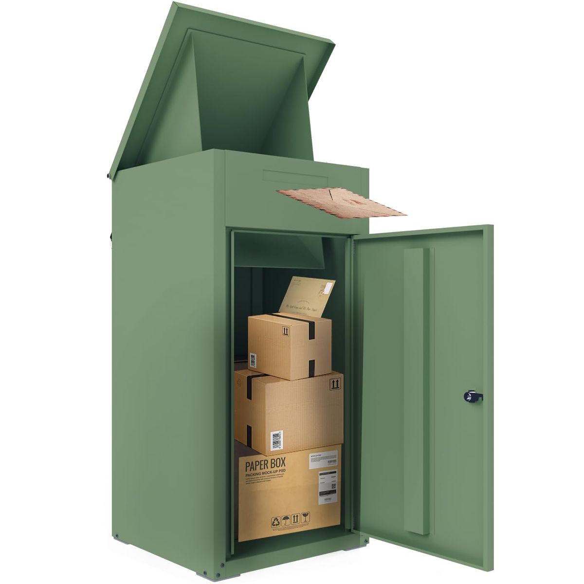 Lockable Anti-Theft Parcel Drop Box with Mailbox product image